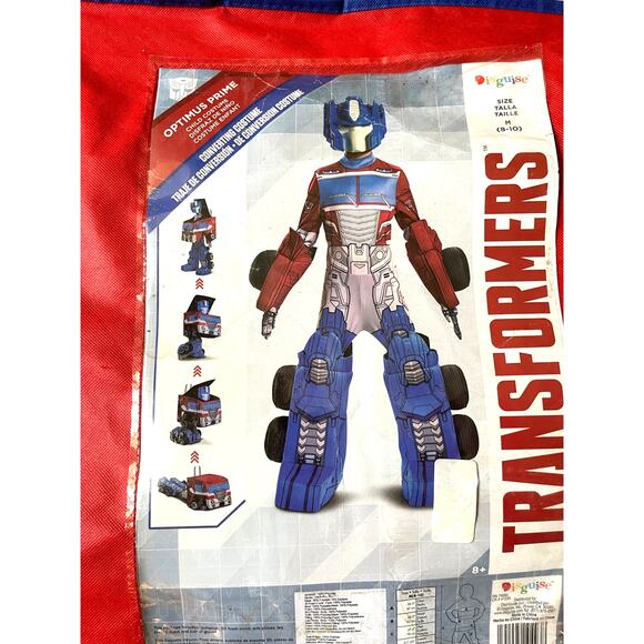 Disguise Optimus Prime Converting Transformers Halloween Costume Child Med 8-10 - Picture 8 of 9